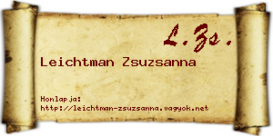 Leichtman Zsuzsanna névjegykártya